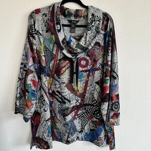 Ali Miles Cowl Neck Tunic Top